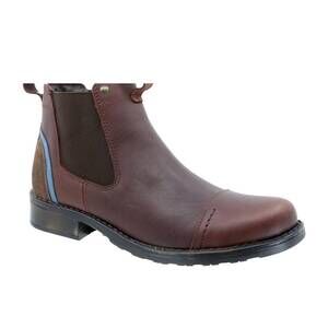 NEW TRIPLES casual leather boot in brown